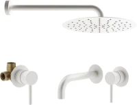 Комплект для ванной Plumberia Selection Ixo KITXO01BO210 С ВНУТРЕННЕЙ ЧАСТЬЮ, белый матовый