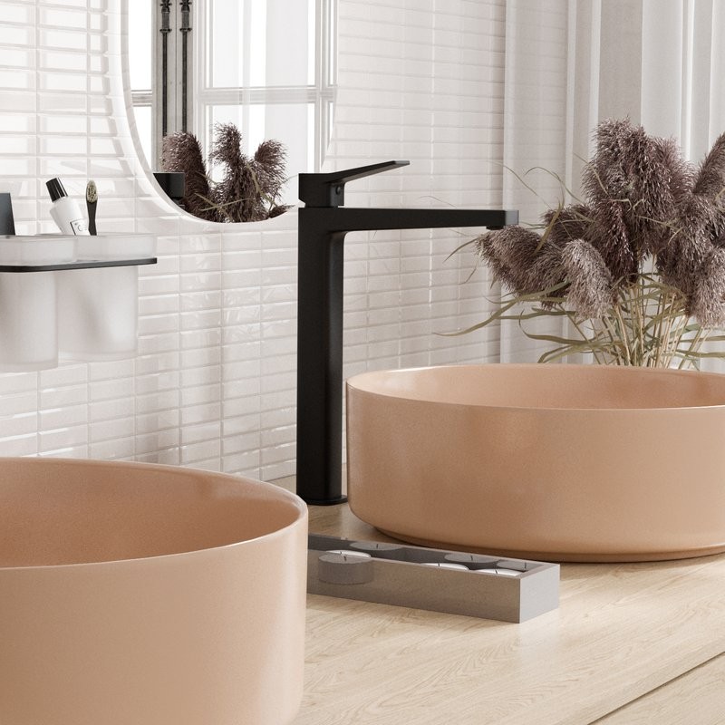 Смеситель для накладной раковины в ванную черный Bever 2403H WasserKRAFT