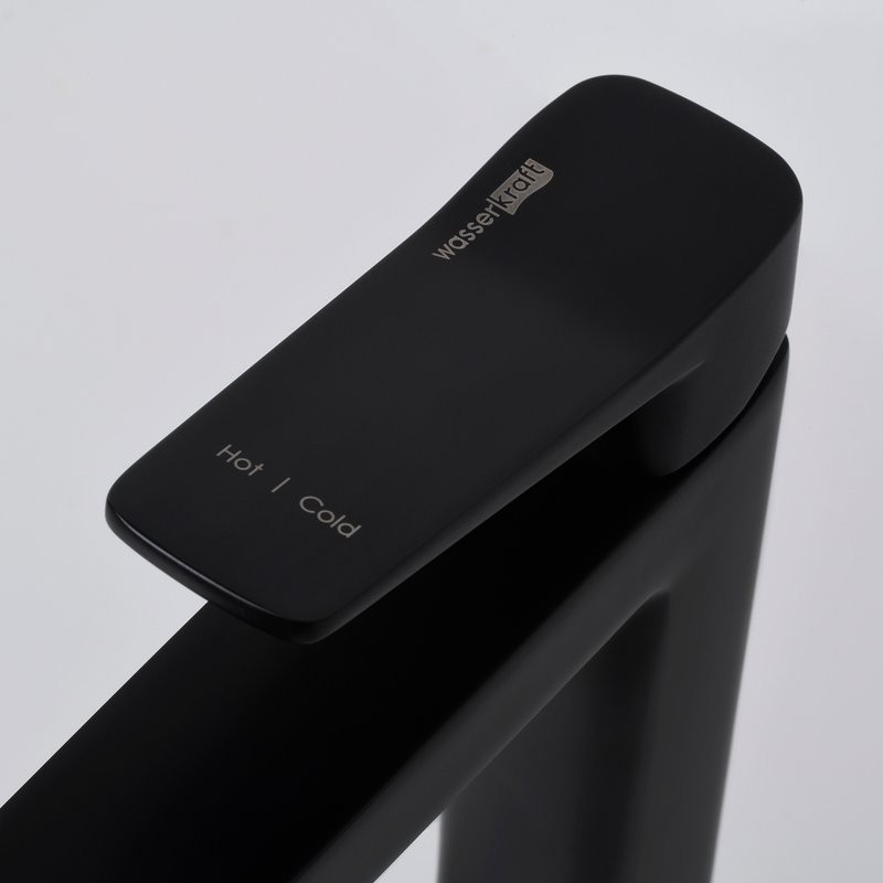 Смеситель для накладной раковины в ванную черный Bever 2403H WasserKRAFT