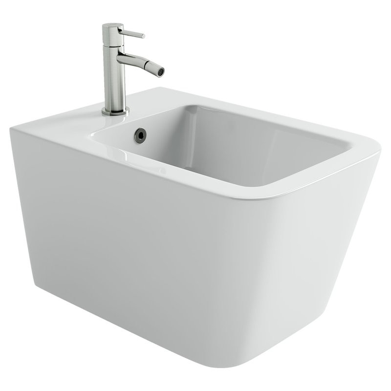 Биде подвесное Ceramicanova Miro, с крепежом для скрытого монтажа, белый, CN11004