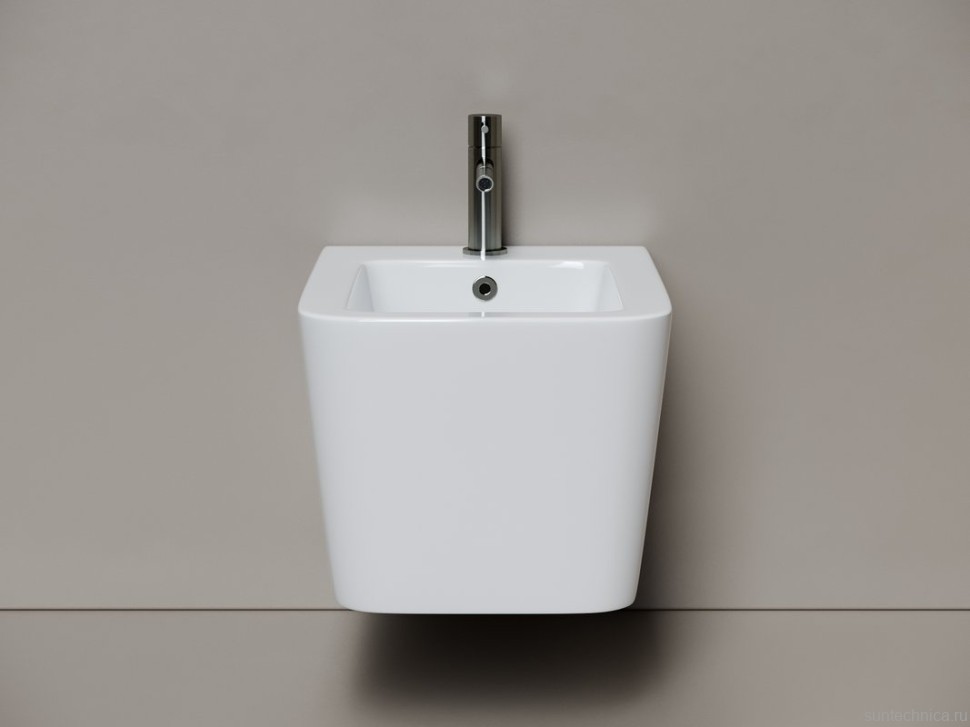 Биде подвесное Ceramicanova Miro, с крепежом для скрытого монтажа, белый, CN11004