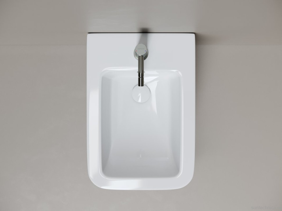 Биде подвесное Ceramicanova Miro, с крепежом для скрытого монтажа, белый, CN11004