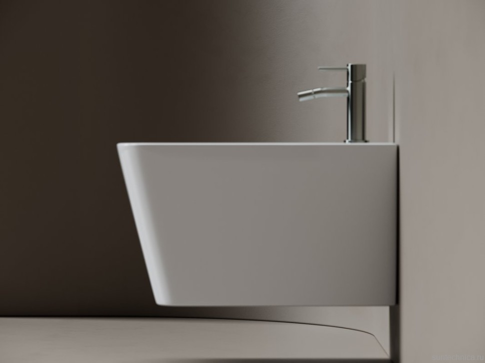 Биде подвесное Ceramicanova Miro, с крепежом для скрытого монтажа, белый, CN11004