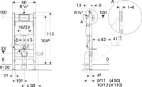 Система инсталляции для унитазов Geberit Duofix UP100 111.153.00.1 с черной кнопкой смыва