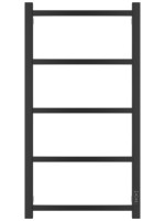 Полотенцесушитель электрический Стилье Формат 26 31526-8040 80x45 см, подключение справа, скрытое подключение справа, матовый черный, лесенка