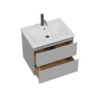 Тумба с раковиной SanStar Riana 50 подвесная, grey, раковина Como 50