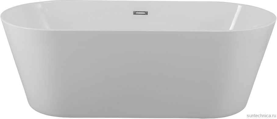 Акриловая ванна Art&Max AM-520-1700-790 170x80 см, отдельностоящая, белая, овальная, со сливом-переливом, с донным клапаном
