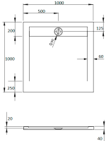 Поддон для душа Radaway Teos C 100x100 white, с сифоном