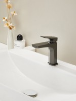 Смеситель для раковины Haiba HB10726-3 оружейная сталь