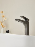 Смеситель для раковины Haiba HB10726-3 оружейная сталь