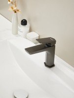 Смеситель для раковины Haiba HB10726-3 оружейная сталь