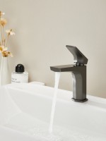 Смеситель для раковины Haiba HB10726-3 оружейная сталь