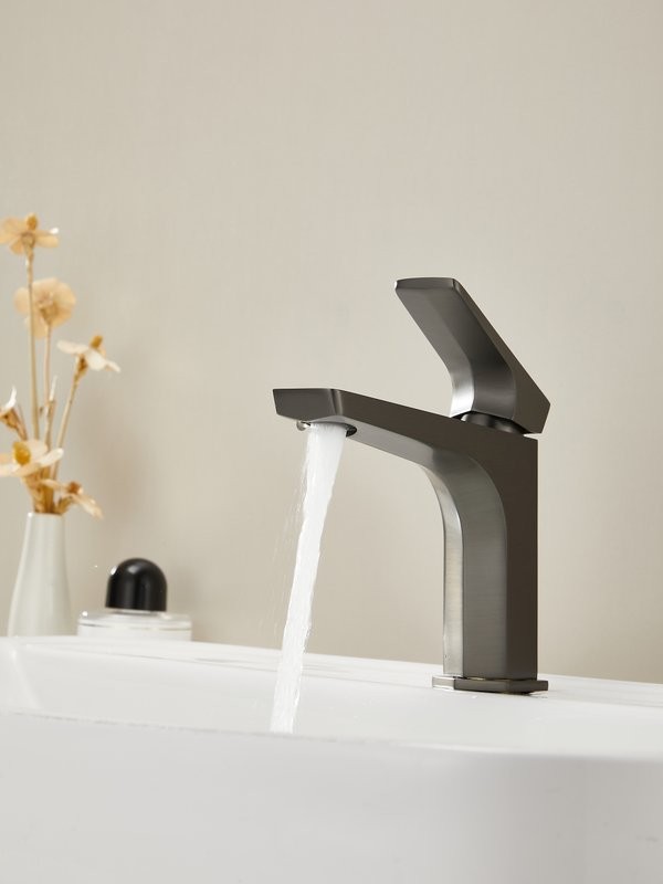 Смеситель для раковины Haiba HB10726-3 оружейная сталь