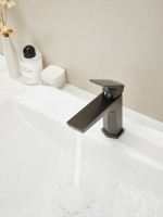 Смеситель для раковины Haiba HB10726-3 оружейная сталь