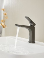 Смеситель для раковины Haiba HB10726-3 оружейная сталь