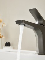 Смеситель для раковины Haiba HB10726-3 оружейная сталь