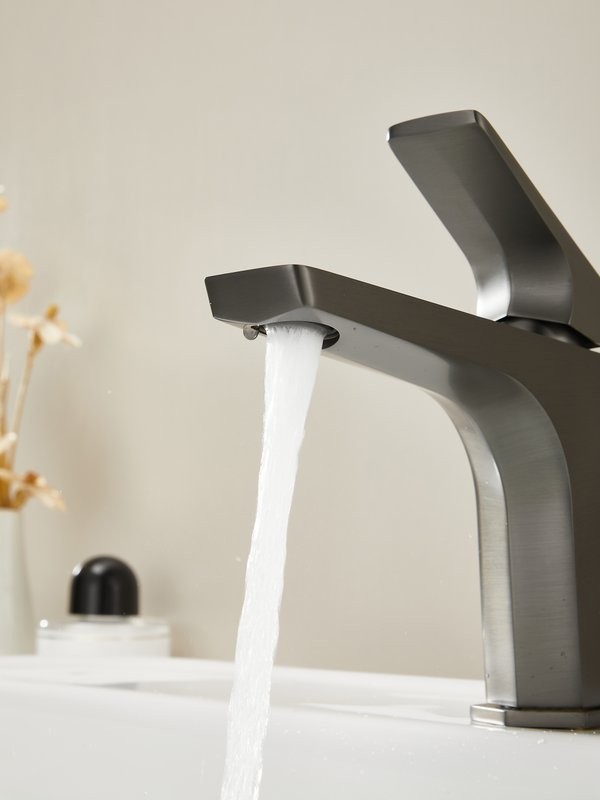 Смеситель для раковины Haiba HB10726-3 оружейная сталь