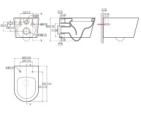 Унитаз подвесной AZARIO Ollin AZ-0513R глянцевый белый