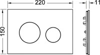 Кнопка смыва TECE Loop Modular 9240665 хром матовый, лицевая панель рубиновая