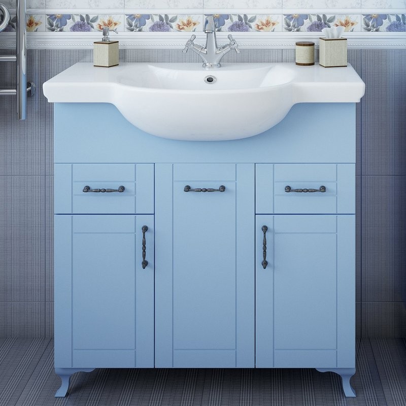 Тумба под раковину Sanflor Глория 85, серая