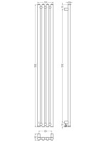 Полотенцесушитель электрический Сунержа Кантата 4.0 051-0886-1559 150x20 см, подключение слева, скрытое подключение слева, состаренная латунь, I-образный
