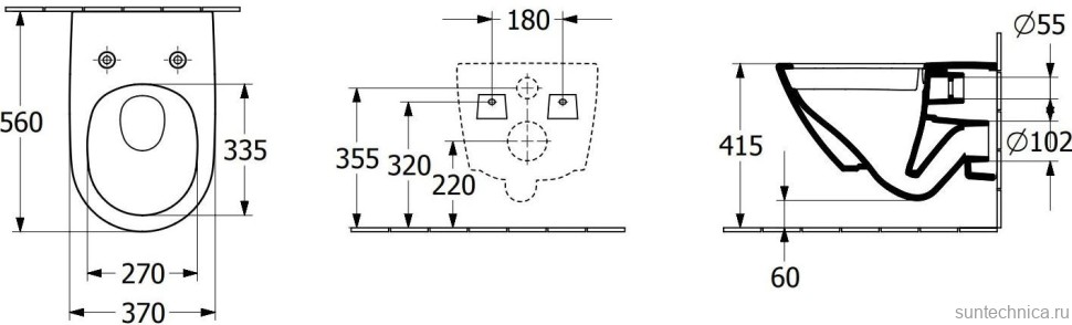Унитаз подвесной Villeroy & Boch Antao утренняя зелень