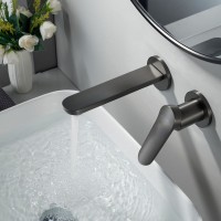 Смеситель для раковины/умывальника встраиваемый Shevanik S4341T, оружейная сталь