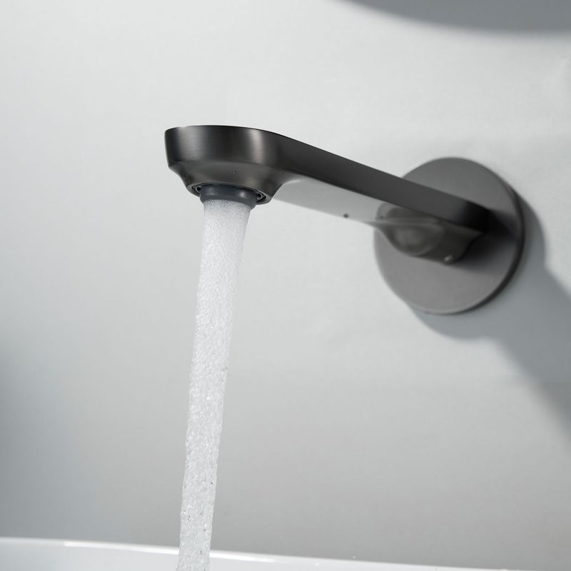 Смеситель для раковины/умывальника встраиваемый Shevanik S4341T, оружейная сталь