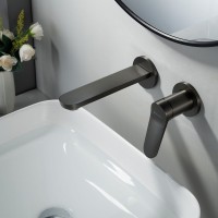 Смеситель для раковины/умывальника встраиваемый Shevanik S4341T, оружейная сталь