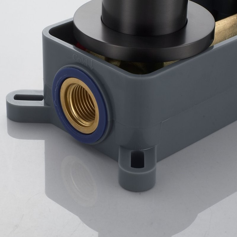 Смеситель для раковины/умывальника встраиваемый Shevanik S4341T, оружейная сталь