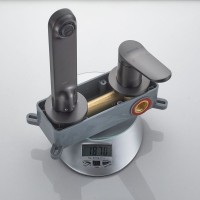 Смеситель для раковины/умывальника встраиваемый Shevanik S4341T, оружейная сталь