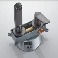Смеситель для раковины/умывальника встраиваемый Shevanik S4341T, оружейная сталь