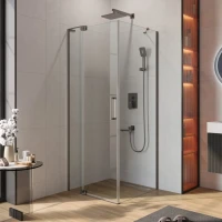 Душевой уголок Cezares Slider AH 1 80-70/80 C GM профиль оружейная сталь, стекло прозрачное