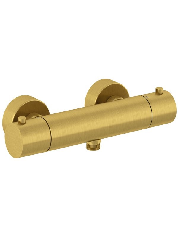 Термостатический смеситель Kludi Objekta 35200N038 для душа, брашированное золото PVD