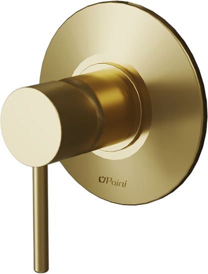 Встраиваемый смеситель для душа и ванны Paini Cox 78PJ690 С ВНУТРЕННЕЙ ЧАСТЬЮ, матовое золото