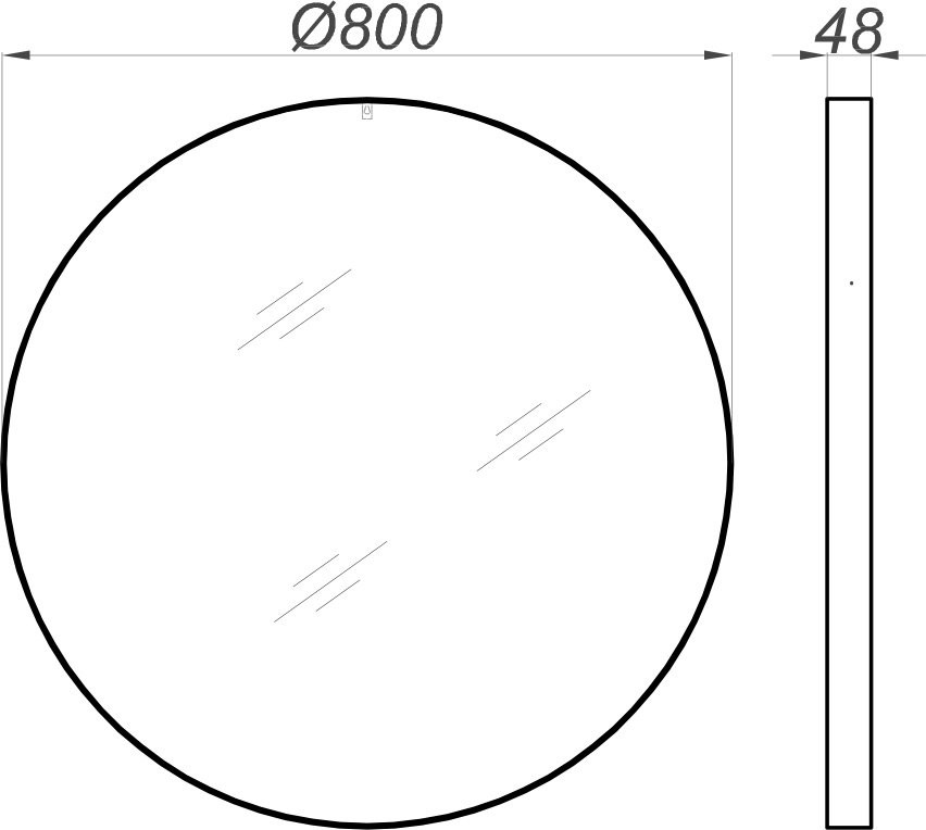 Мебель для ванной комнаты Aqwella Smart 80 бетон светлый
