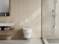 Унитаз подвесной Abber Bequem AC1128 безободковый, с микролифтом, белый