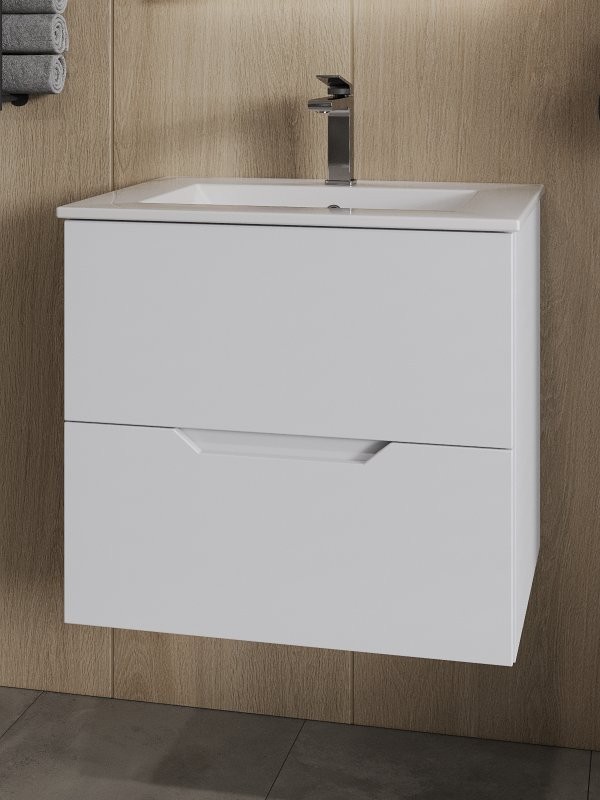 Тумба под раковину Orange Line 60, белая матовая