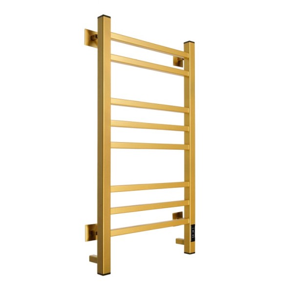 Полотенцесушитель электрический Comfysan Verona-K EC-8 80x45 см, подключение справа, слева, матовое золото, лесенка, из стали