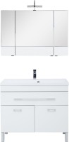 Тумба с раковиной Aquanet Верона 100 белая, 1 ящик, 2 двери