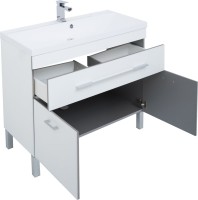 Тумба с раковиной Aquanet Верона 100 белая, 1 ящик, 2 двери