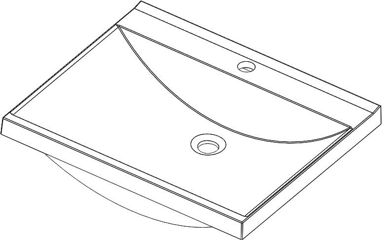 Тумба с раковиной Aquanet Верона 100 белая, 1 ящик, 2 двери