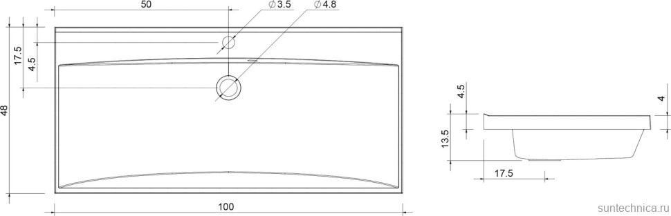Тумба с раковиной Aquanet Верона 100 белая, 1 ящик, 2 двери