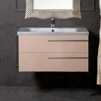 Тумба с раковиной Armadi Art NeoArt 80 капучино с ручками Luce хром