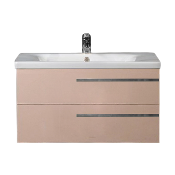 Тумба с раковиной Armadi Art NeoArt 80 капучино с ручками Luce хром