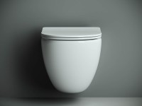 Комплект Ceramicanova Унитаз подвесной Mono CN1905 безободковый, с микролифтом + Инсталляция Balance CN121001MB с кнопкой Circle матовой черной