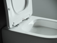 Комплект Ceramicanova Унитаз подвесной Mono CN1905 безободковый, с микролифтом + Инсталляция Balance CN121001MB с кнопкой Circle матовой черной