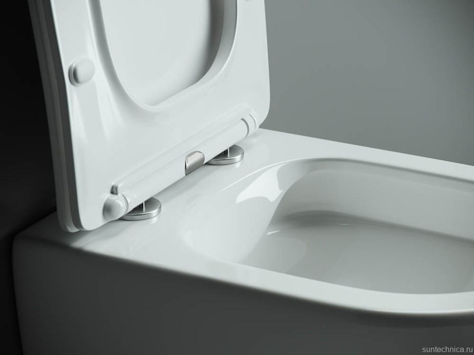 Комплект Ceramicanova Унитаз подвесной Mono CN1905 безободковый, с микролифтом + Инсталляция Balance CN121001MB с кнопкой Circle матовой черной