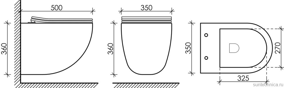 Комплект Ceramicanova Унитаз подвесной Mono CN1905 безободковый, с микролифтом + Инсталляция Balance CN121001MB с кнопкой Circle матовой черной