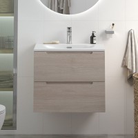 Тумба с раковиной BelBagno Etna 70 rovere grigio, раковина BB-8099-70